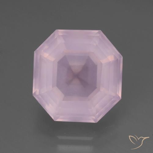 8.48ct Natural Rosa chiclete Quartzo Rosa, Corte Esmeralda, Transparente