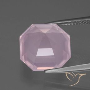 Quartzo Rosa Rosa chiclete Natural 8.48ct, Corte Octógono / Esmeralda, Transparente