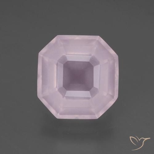 6.13ct Natural Luz rosa Quartzo Rosa, Corte Esmeralda, Transparente