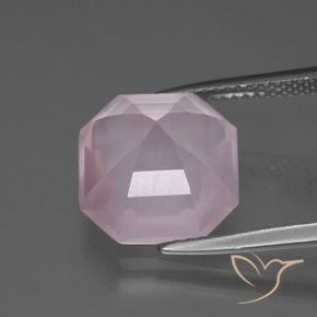 Quartzo Rosa Luz rosa Natural 6.13ct, Corte Octógono / Esmeralda, Transparente