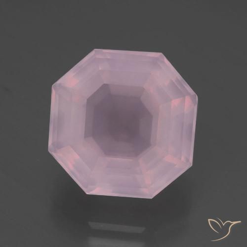 7.04ct Natural rosa rosa Quartzo Rosa, Corte Esmeralda, Transparente