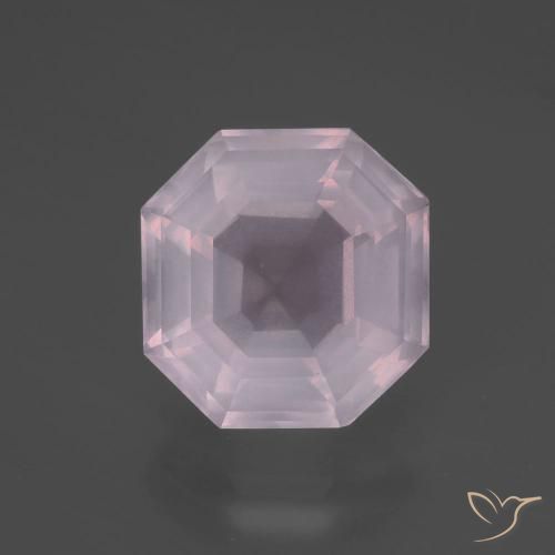 5.44ct Natural Rosa chiclete Quartzo Rosa, Corte Esmeralda, Transparente