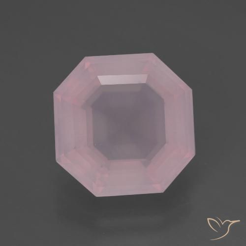 5.74ct Natural Luz rosa Quartzo Rosa, Corte Esmeralda, Transparente
