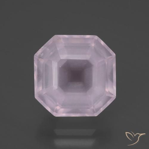 6.22ct Natural Luz rosa Quartzo Rosa, Corte Esmeralda, Transparente