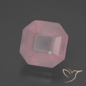 Quartzo Rosa rosa rosa Natural 5.14ct, Corte Octógono / Esmeralda, Transparente