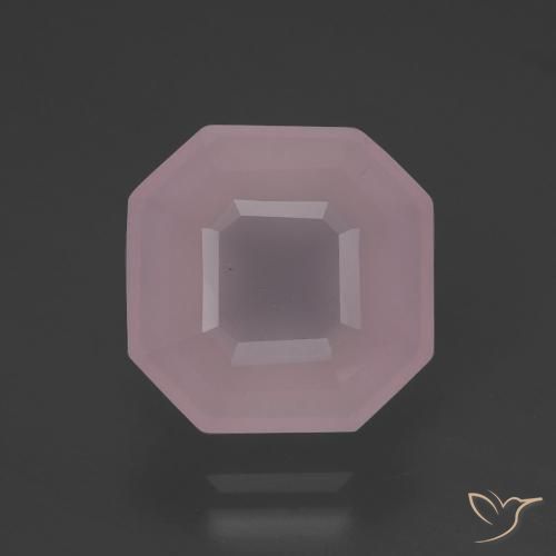 5.73ct Natural Rosa Claro Rosa Quartzo Rosa, Corte Esmeralda, Transparente