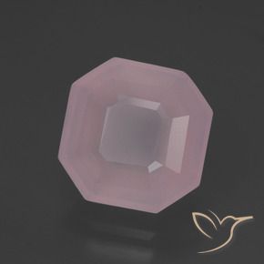 Quartzo Rosa Rosa Claro Rosa Natural 5.73ct, Corte Octógono / Esmeralda, Transparente
