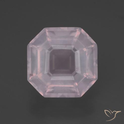 6.28ct Natural Rosa Claro Rosa Quartzo Rosa, Corte Esmeralda, Transparente