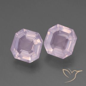 Pedras preciosas de Quartzo Rosa Luz rosa natural de 3.77 ct, Corte Esmeralda, Transparente