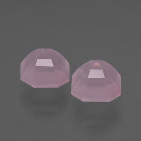 Pedras preciosas de quartzo rosa rosa natural de 3,77 ct, corte esmeralda, transparente