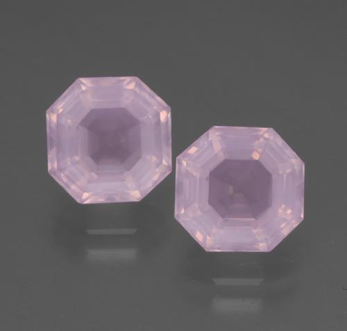 Pedras preciosas de quartzo rosa rosa natural de 5,03 ct, corte esmeralda, transparente