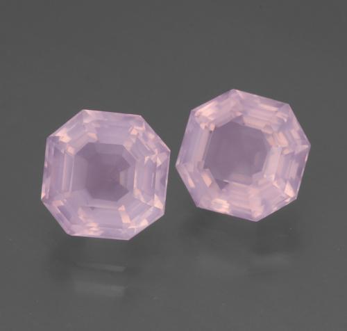 Pedras preciosas de quartzo rosa rosa natural de 5,03 ct, corte esmeralda, transparente