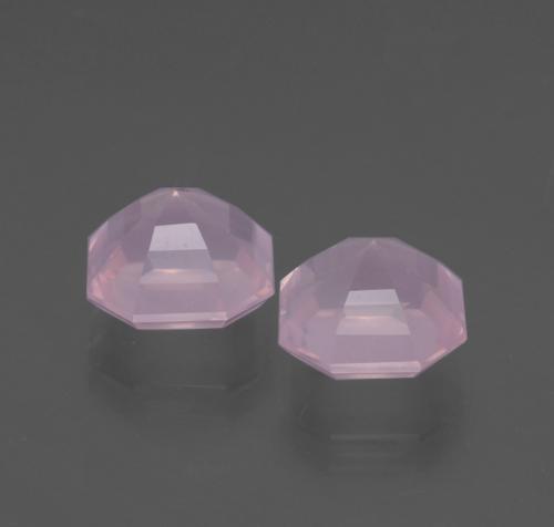 Pedras preciosas de quartzo rosa rosa natural de 5,03 ct, corte esmeralda, transparente