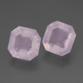 Pedras preciosas de quartzo rosa rosa natural de 4,61 ct, corte esmeralda, transparente