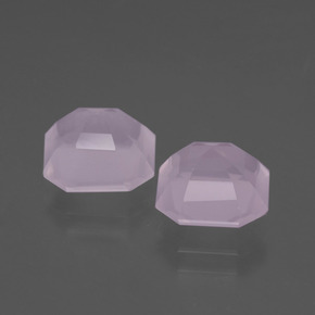 Pedras preciosas de quartzo rosa rosa natural de 4,61 ct, corte esmeralda, transparente