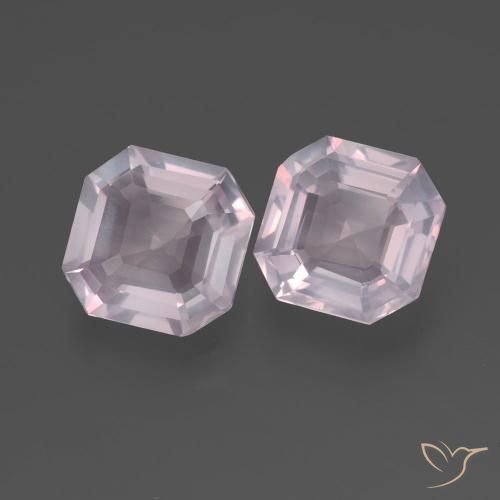 Pedras preciosas de Quartzo Rosa Rosa bem claro natural de 4.28 ct, Corte Octógono / Esmeralda, Transparente