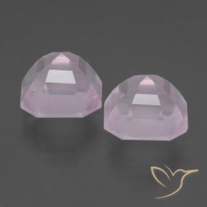 Pedras preciosas de Quartzo Rosa Rosa Rosa bem claro natural de 8.14 ct, Corte Octógono / Esmeralda, Transparente