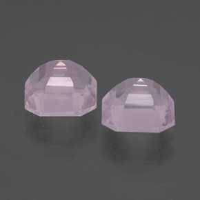 Pedras preciosas de quartzo rosa rosa natural de 4,15 ct, corte esmeralda, transparente