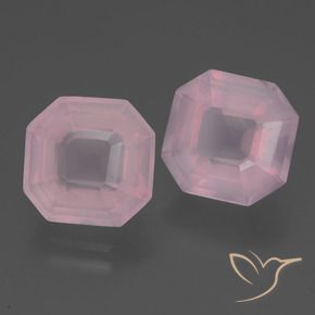 Pedras preciosas de Quartzo Rosa rosa médio natural de 7.82 ct, Corte Octógono / Esmeralda, Transparente