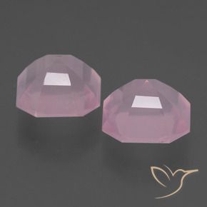 Pedras preciosas de Quartzo Rosa rosa médio natural de 7.82 ct, Corte Octógono / Esmeralda, Transparente