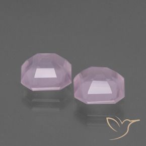 Pedras preciosas de Quartzo Rosa Luz rosa natural de 4.40 ct, Corte Octógono / Esmeralda, Transparente