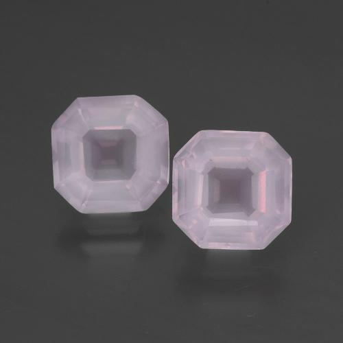 Pedras preciosas de quartzo rosa rosa natural de 3,47 ct, corte esmeralda, transparente