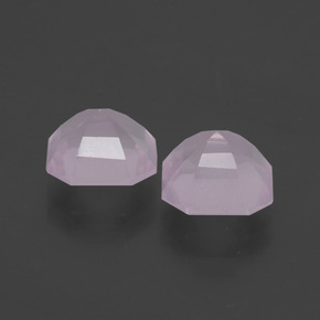 Pedras preciosas de quartzo rosa rosa natural de 3,47 ct, corte esmeralda, transparente