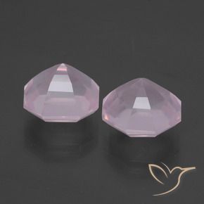 Pedras preciosas de Quartzo Rosa Rosa chiclete natural de 6.33 ct, Corte Octógono / Esmeralda, Transparente