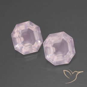 Pedras preciosas de Quartzo Rosa Luz rosa natural de 5.88 ct, Corte Octógono / Esmeralda, Transparente