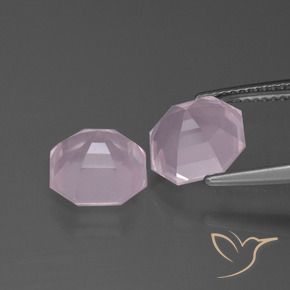 Pedras preciosas de Quartzo Rosa Luz rosa natural de 5.88 ct, Corte Octógono / Esmeralda, Transparente