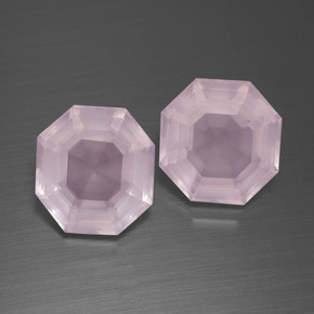 Pedras preciosas de quartzo rosa rosa natural de 8,87 ct, corte esmeralda, transparente