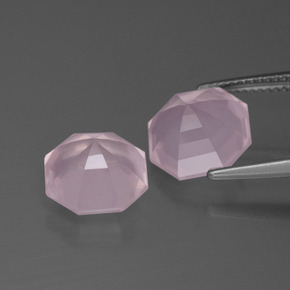 Pedras preciosas de quartzo rosa rosa natural de 8,87 ct, corte esmeralda, transparente
