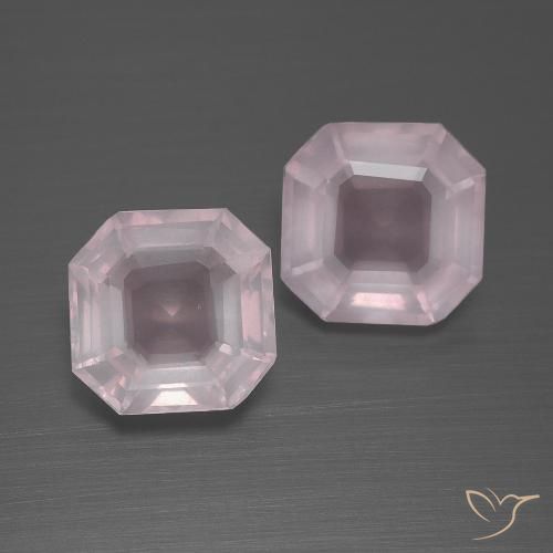 4.72ctw Natural Rosa chiclete Quartzo Rosa, Corte Esmeralda, Transparente
