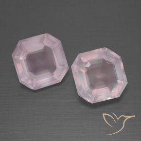 Pedras preciosas de Quartzo Rosa Rosa chiclete natural de 4.72 ct, Corte Octógono / Esmeralda, Transparente