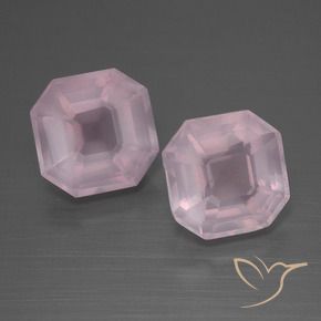 Pedras preciosas de Quartzo Rosa Luz rosa natural de 6.60 ct, Corte Octógono / Esmeralda, Transparente