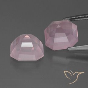 Pedras preciosas de Quartzo Rosa Luz rosa natural de 6.60 ct, Corte Octógono / Esmeralda, Transparente