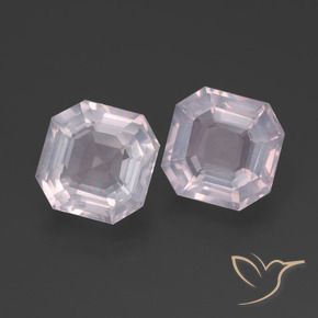 Pedras preciosas de Quartzo Rosa Rosa Claro Rosa natural de 4.82 ct, Corte Octógono / Esmeralda, Transparente