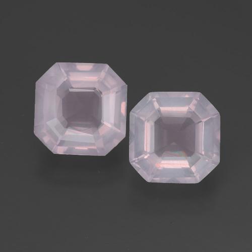 Pedras preciosas de quartzo rosa rosa natural de 3,58 ct, corte esmeralda, transparente