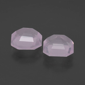 Pedras preciosas de quartzo rosa rosa natural de 3,58 ct, corte esmeralda, transparente