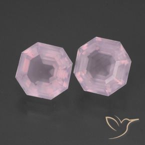 Pedras preciosas de Quartzo Rosa Luz rosa natural de 5.33 ct, Corte Octógono / Esmeralda, Transparente