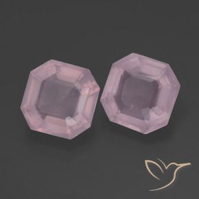 Pedras preciosas de quartzo rosa rosa natural de 4,12 ct, corte esmeralda, transparente