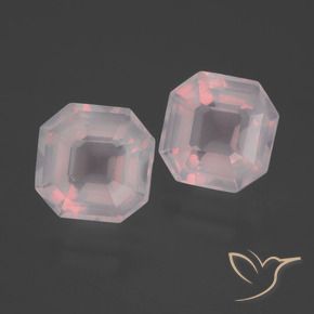 Pedras preciosas de Quartzo Rosa Rosa bem claro natural de 6.76 ct, Corte Octógono / Esmeralda, Transparente