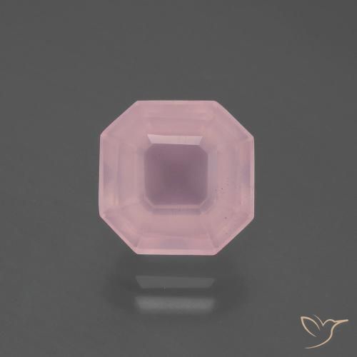 4.47ct Natural rosa médio Quartzo Rosa, Corte Esmeralda, Transparente