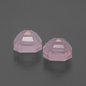 Pedras preciosas de Quartzo Rosa rosa médio natural de 6.90 ct, Corte Esmeralda, Transparente