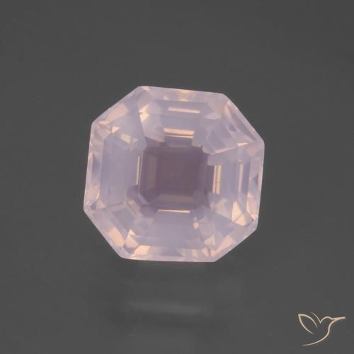 6.53ct Natural Luz rosa Quartzo Rosa, Corte Esmeralda, Transparente