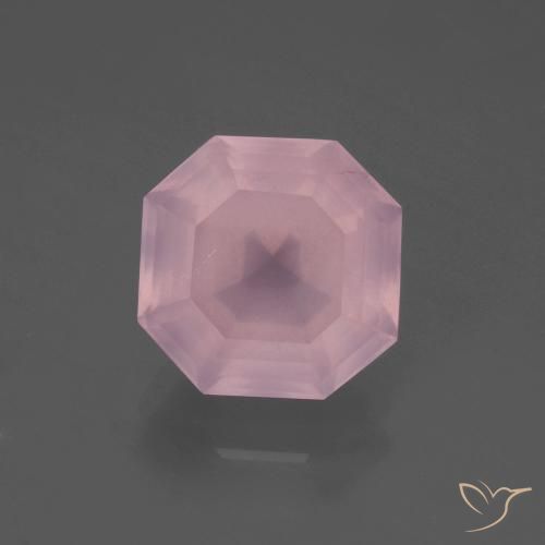 5.53ct Natural rosa médio Quartzo Rosa, Corte Esmeralda, Transparente