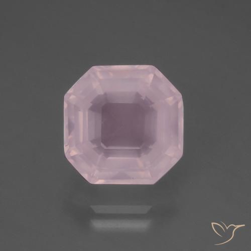 5.60ct Natural Luz rosa Quartzo Rosa, Corte Esmeralda, Transparente