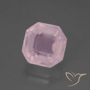 Quartzo Rosa Luz rosa Natural 5.60ct, Corte Octógono / Esmeralda, Transparente