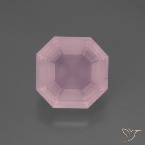 5.12ct Natural rosa rosa médio Quartzo Rosa, Corte Esmeralda, Transparente