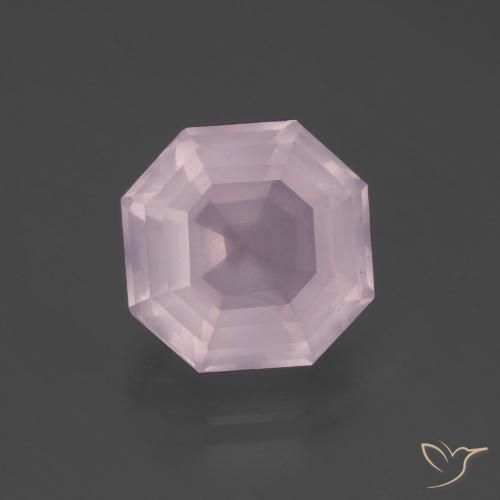 5.59ct Natural Rosa chiclete Quartzo Rosa, Corte Esmeralda, Transparente